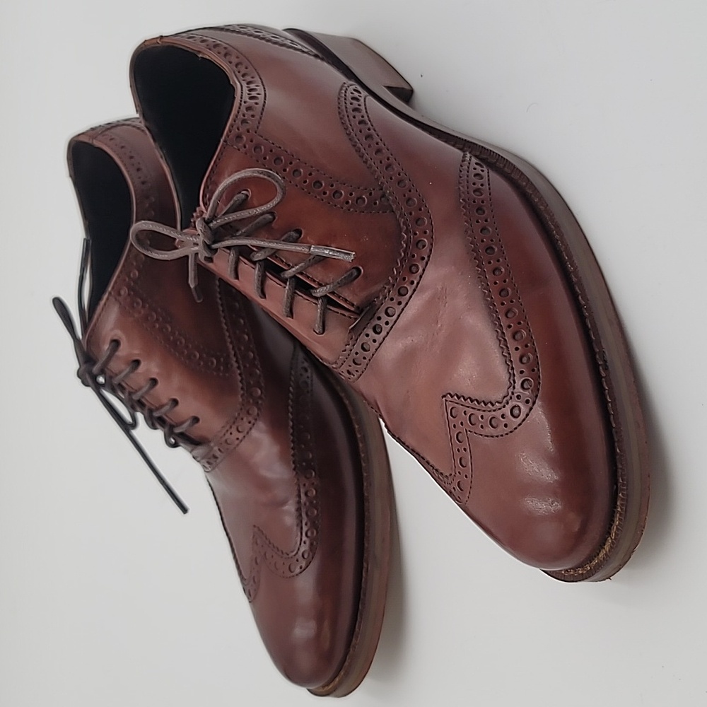 COLE HAAN sz7 Classic Wingtip Oxford Dress Shoe LIKE NEW